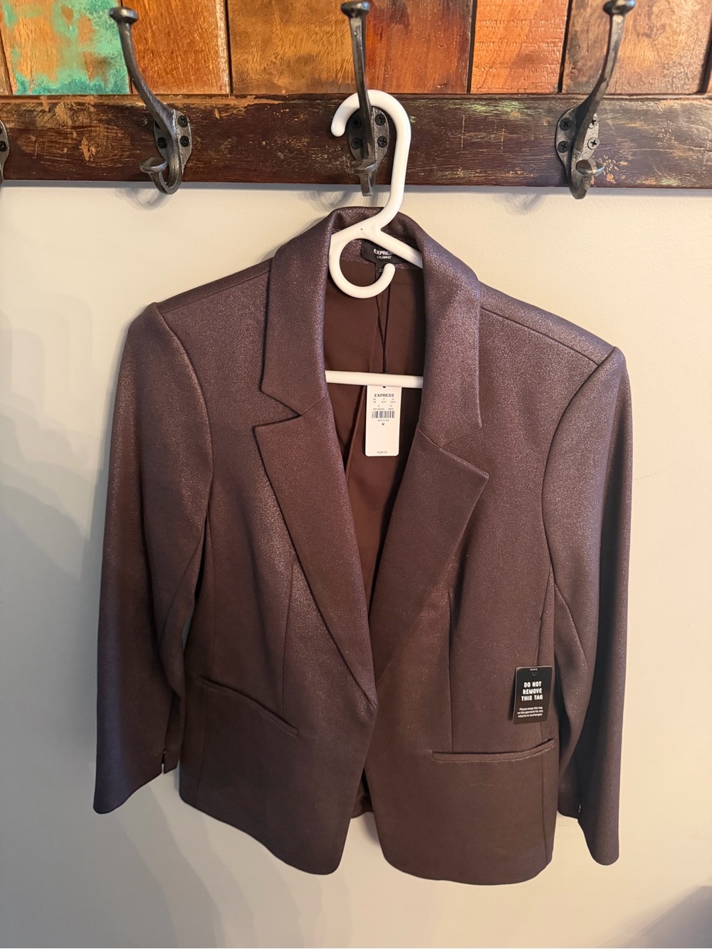 Express Women's Shimmery Plum Blazer Jacket